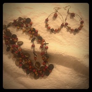 Necklace and Hoop Earring Set